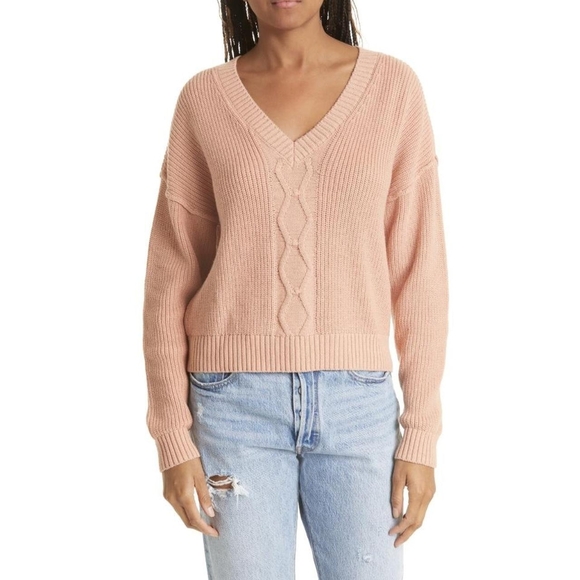 ATM Anthony Thomas Melillo Cashmere Blend Cable Knit Sweater - Picture 1 of 7